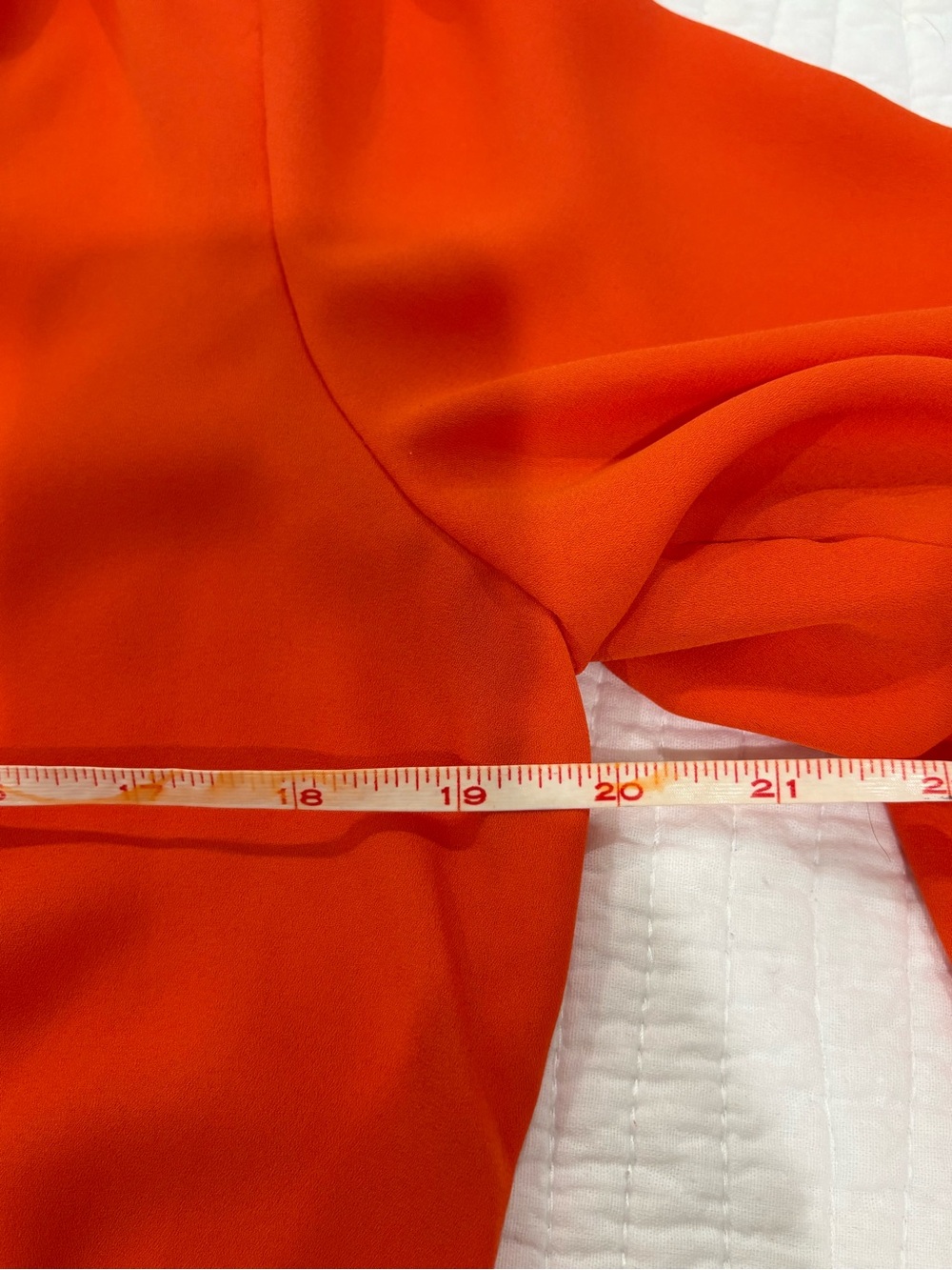 New York & Company Orange Long-Sleeve Surplice Bodysuit - Picture 6 of 8